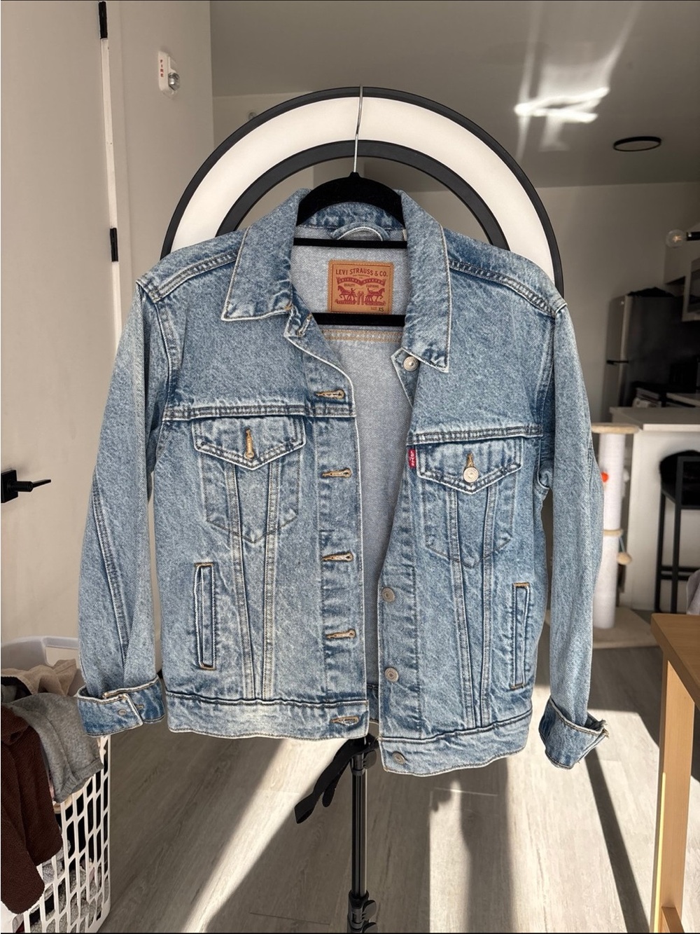 Levi's Light Blue Washed Denim Jean Jacket